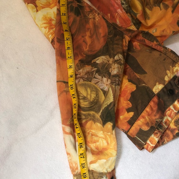 Moschino Autumn Flowers 90s Printed Crop Jacket Rare Vintage Piece - Picture 12 of 14